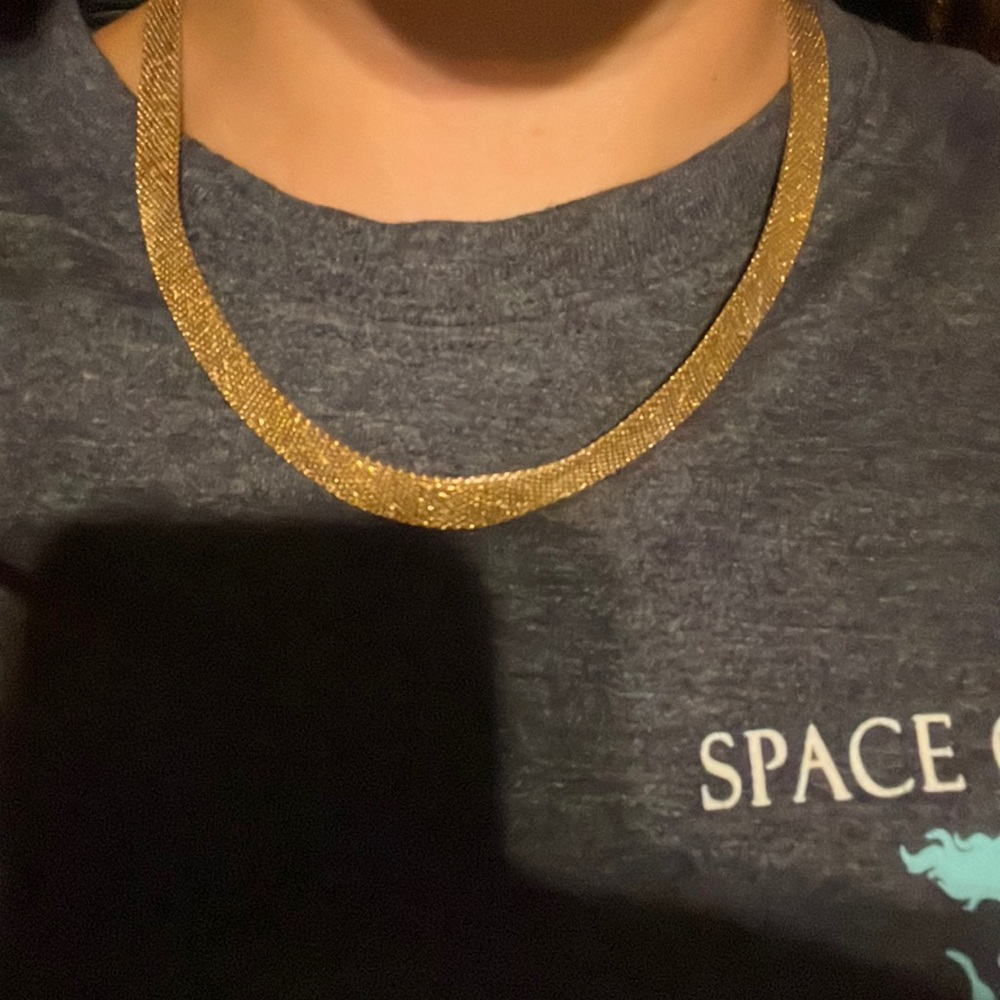 MONET Rose Woven Necklace Gold